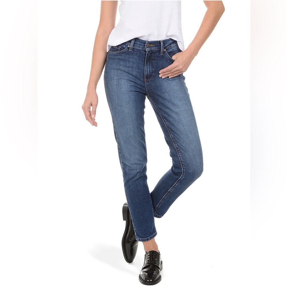 Mott & Bow High Rise Ridge Mom Jeans in Old Rose Indigo size 29